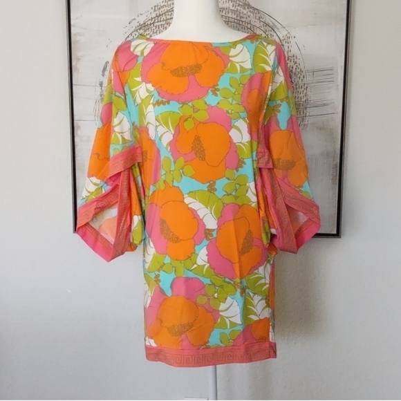 New TRINA TURK Playa De Flor Tunic Swim Cover-Up - Picture 2 of 8